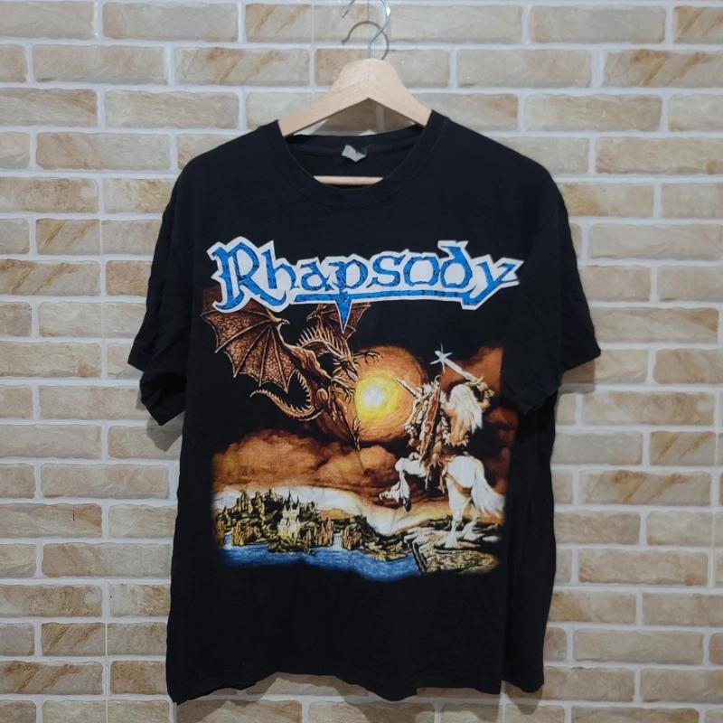 Band Tee Faded 90S - Vintage 90s Rhapsody Of Fire Rock