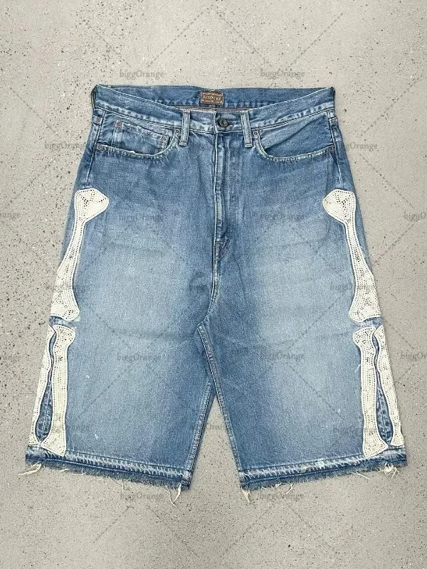 Vintage Fashion Jeans - Deeptown Y2k Vintage Harajuku Denim Shorts