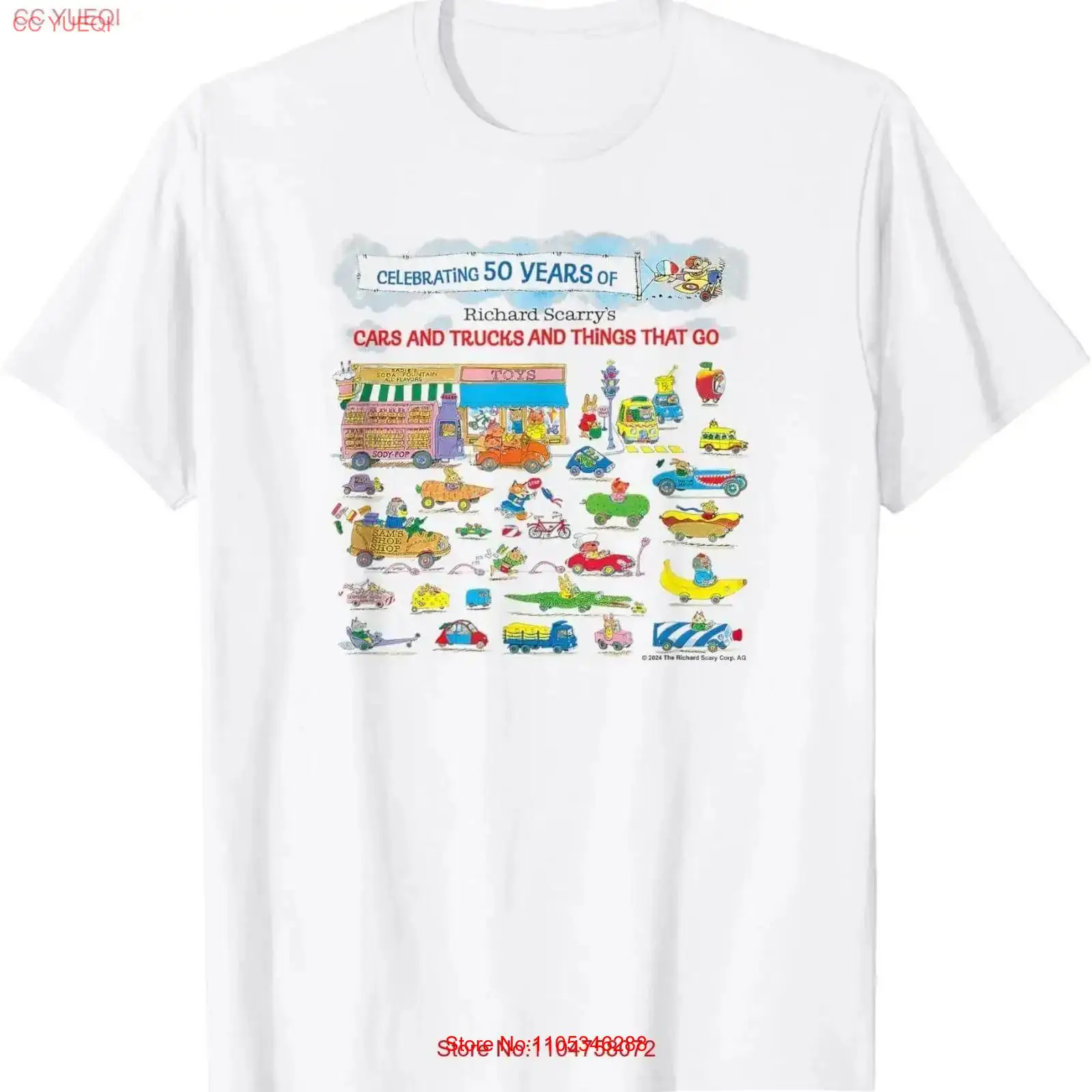 Vintage Fashion Years - Richard Scarry 50 Year Banner T
