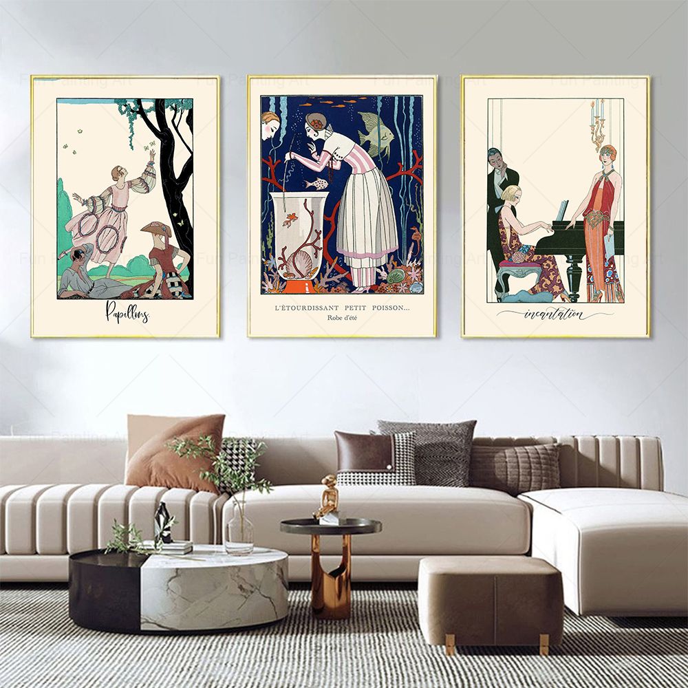 Vintage Fashion Magazine Covers - Vintage Print 1920s French Fashion Magazine