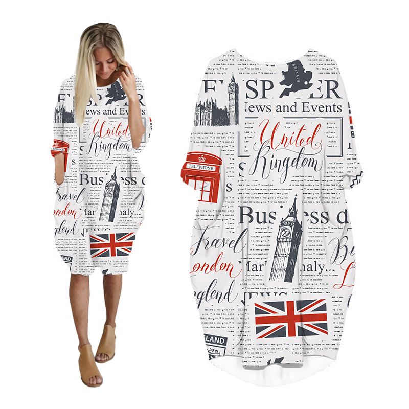 Vintage Fashion Newspaper - CLOOCL Newspaper Dress 3D Print Streetwear