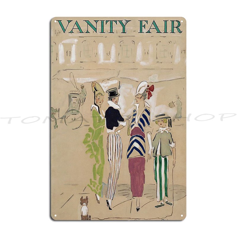 Vintage Fashion Magazine Covers - Classic Vintage Fashion Magazine Cover Metal