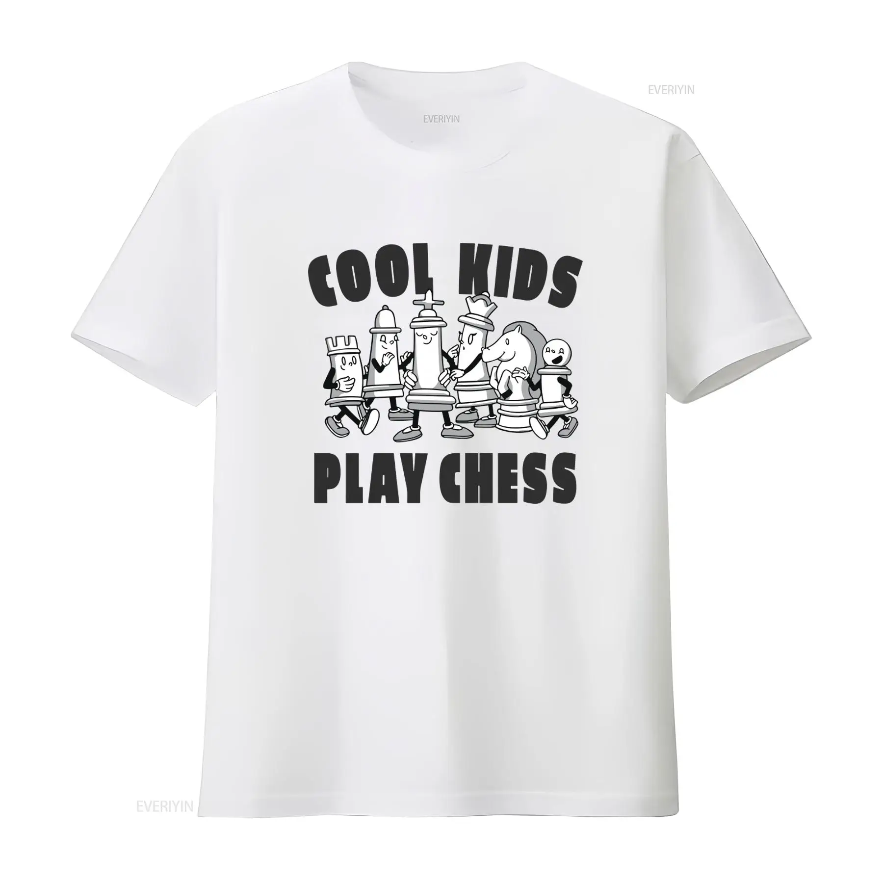 Vintage Fashion Game - Cool Kids Play Chess 100 Cotton