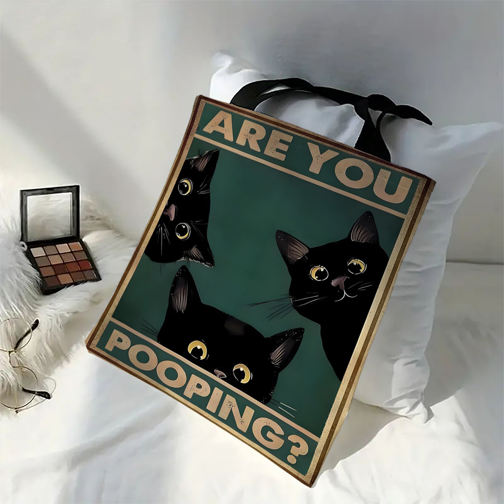 1pc Black Cat Shoulder Bags Fu - Vintage Fashion Newspaper review and price
