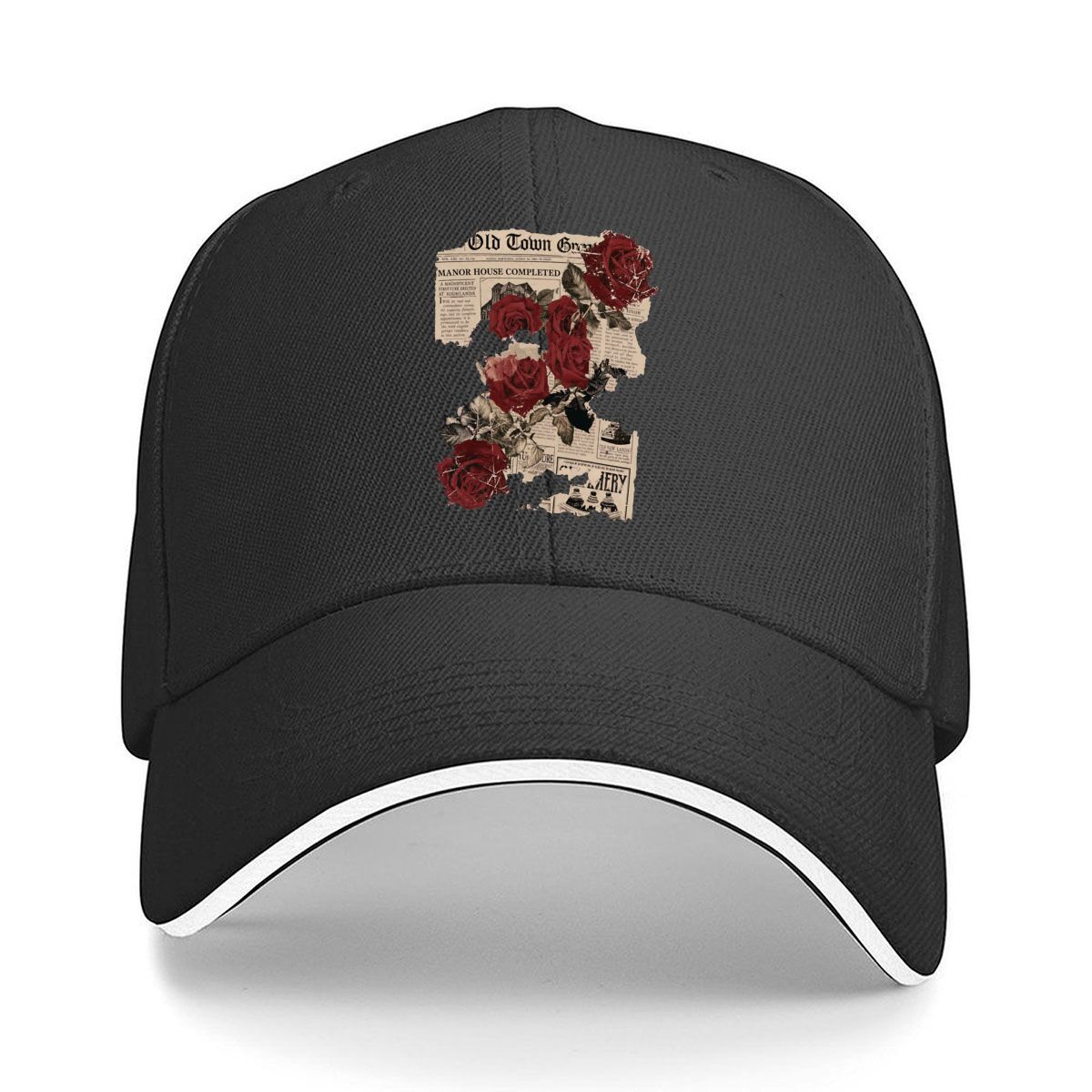 Vintage Newspaper Red Roses Fl - Vintage Fashion Newspaper review and price