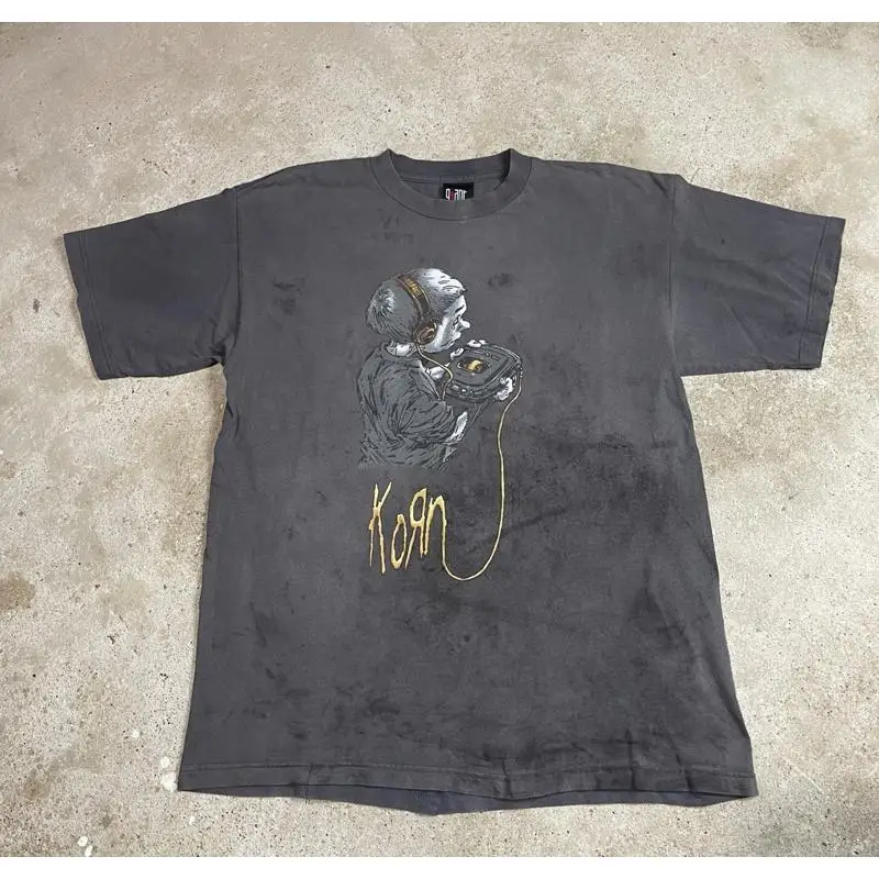 Vintage KORN Follow The Leader - Band Tee Faded 90S review and price