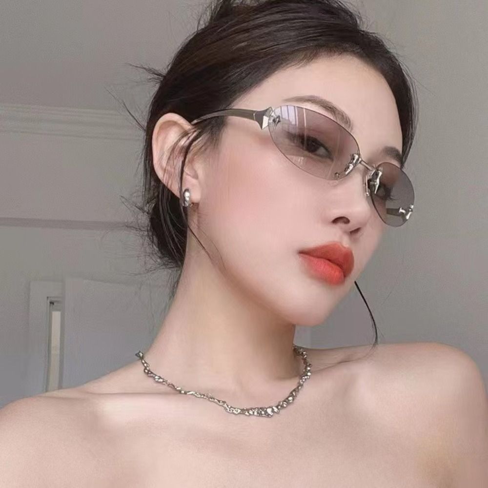 Y2K Style Frameless Sunglasses - Vintage Fashion Y2K review and price