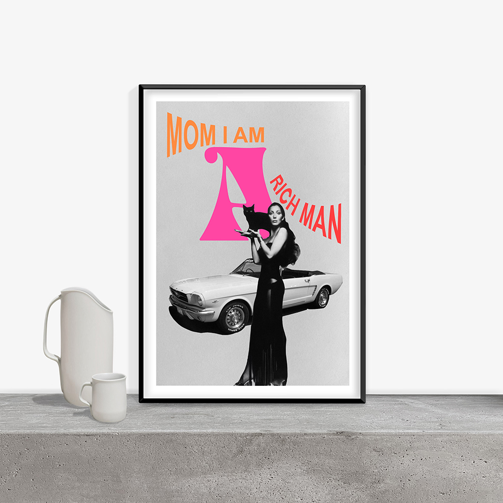 Mom I Am A Rich Man Quote Retr - Vintage Fashion Magazine Covers review and price