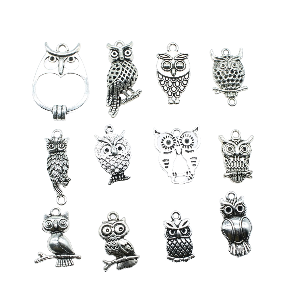 10pcs Charms Owl Antique Silve - Vintage Fashion Theme review and price