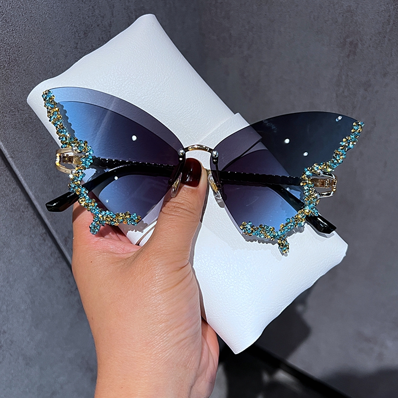 Luxury Diamond Butterfly Sungl - Vintage Fashion Y2K review and price
