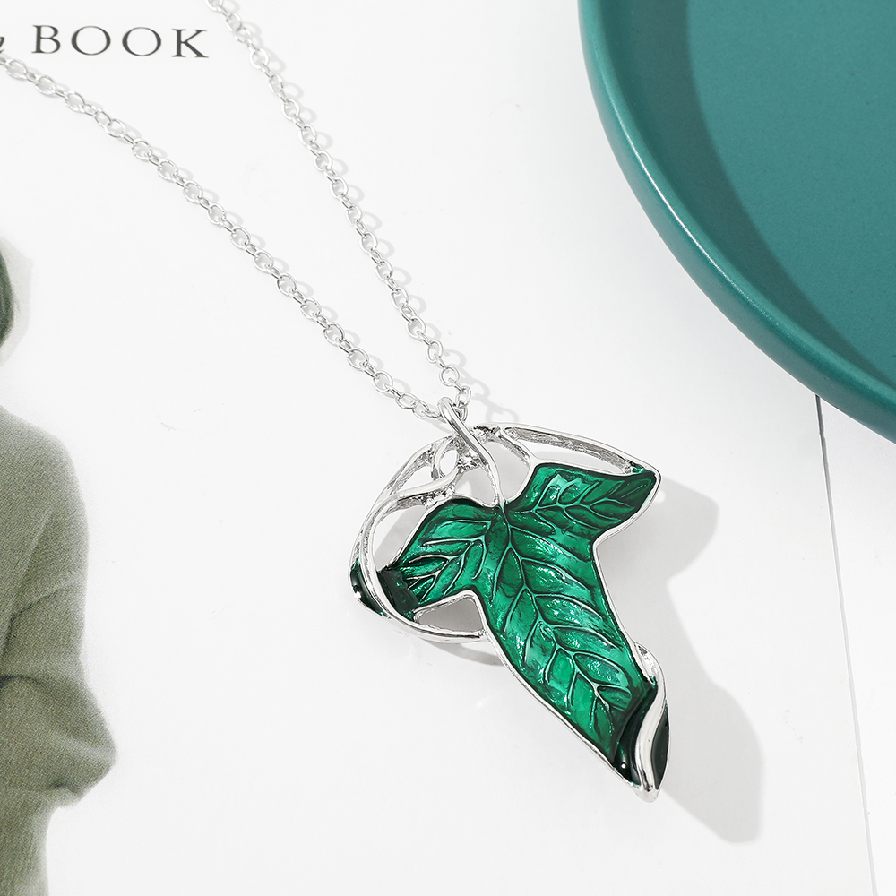 Vintage Green Leaf Pendant Nec - Vintage Fashion Theme review and price