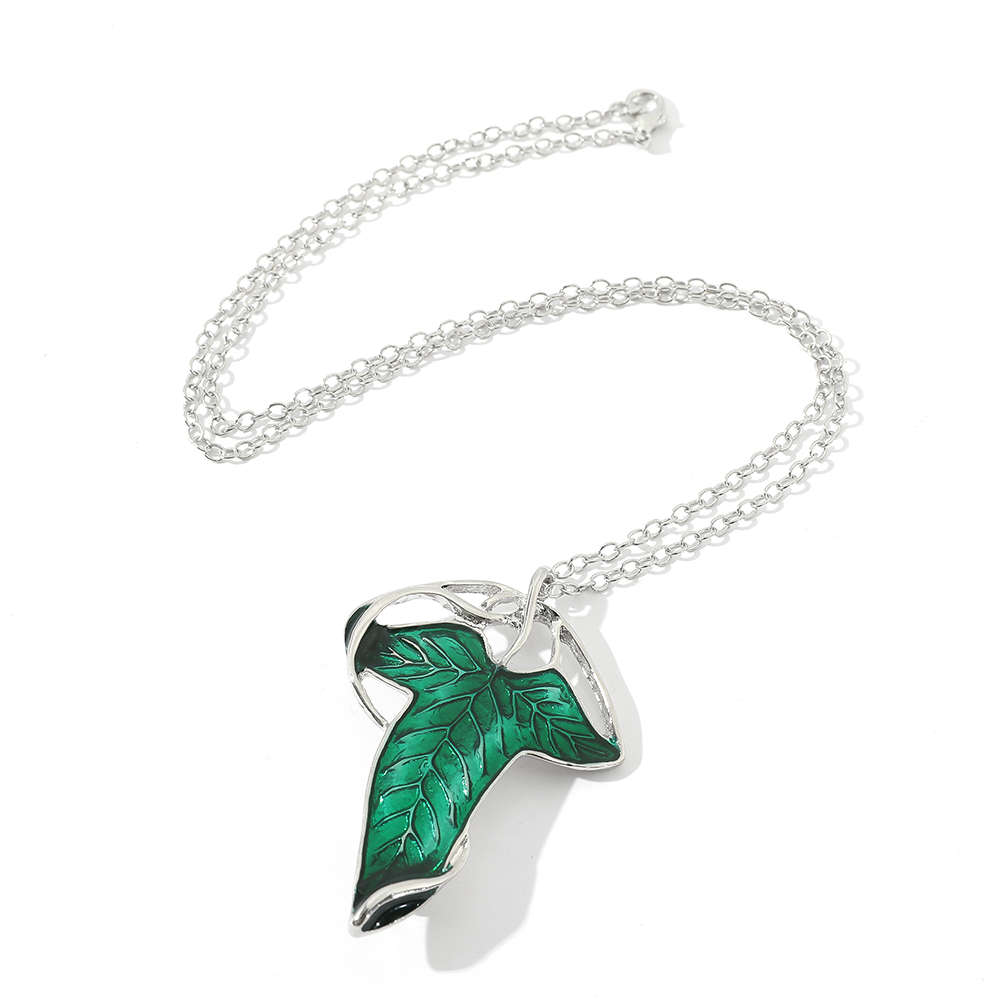 Vintage Green Leaf Pendant Nec - Vintage Fashion Theme review and price