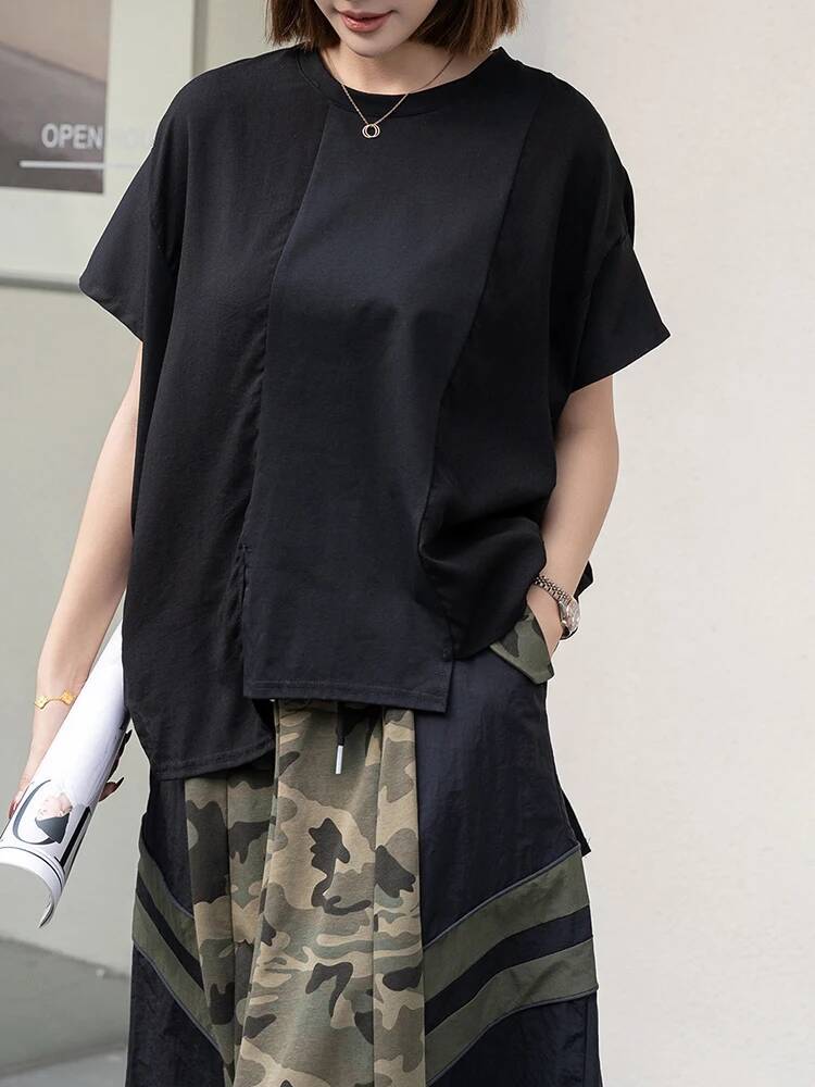 Irregular Women Black Hem Big  - Vintage Fashion Build review and price