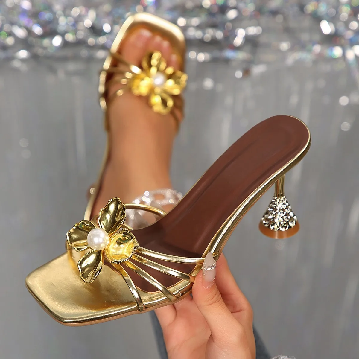 Vintage Metal Flower Crystal C - Vintage Fashion Style review and price