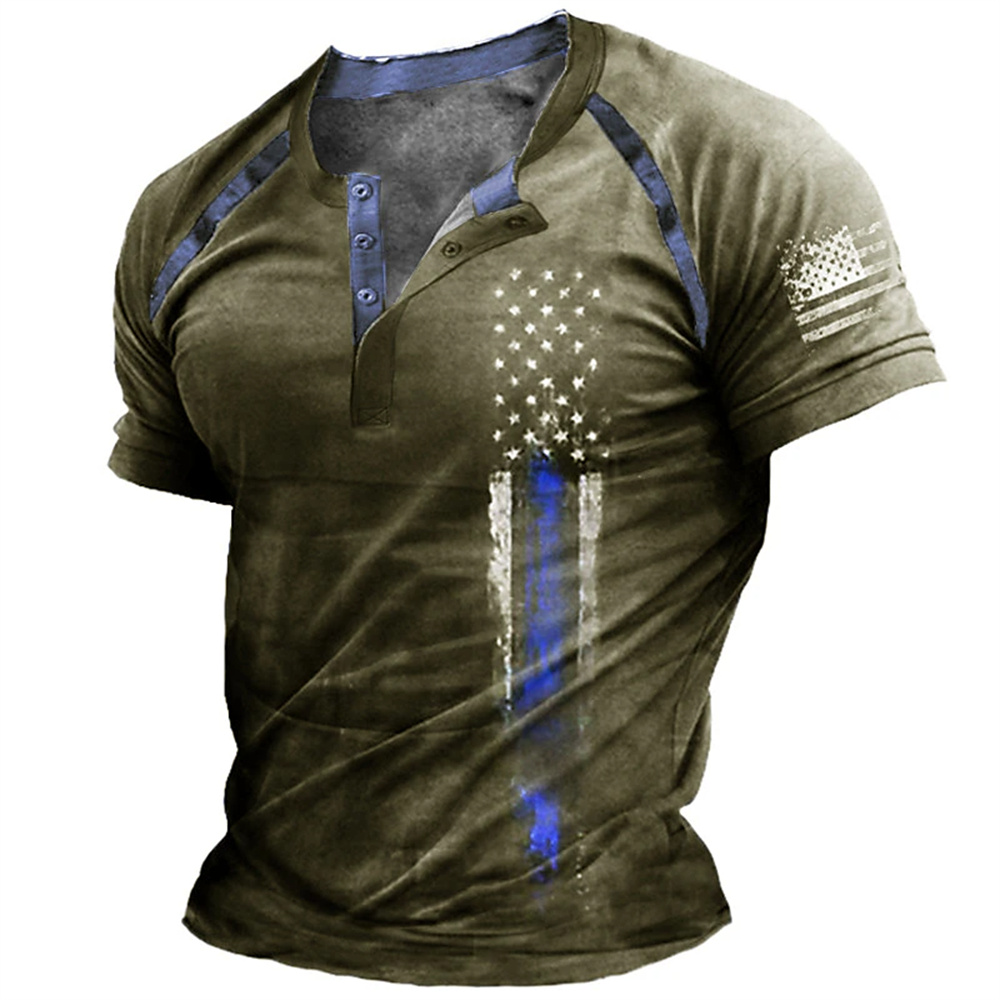 Funny 3D American Flag Print M - Vintage Fashion Style review and price
