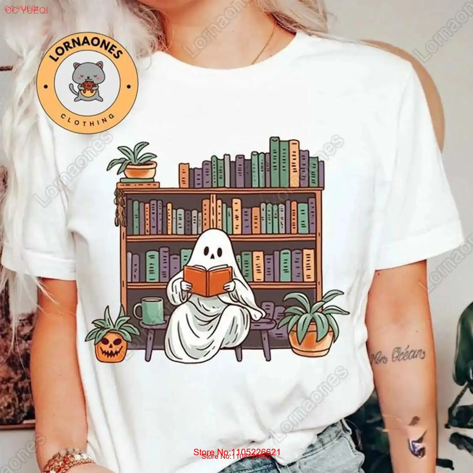 Halloween GhosT T Shirt Readin - Vintage Fashion Library review and price