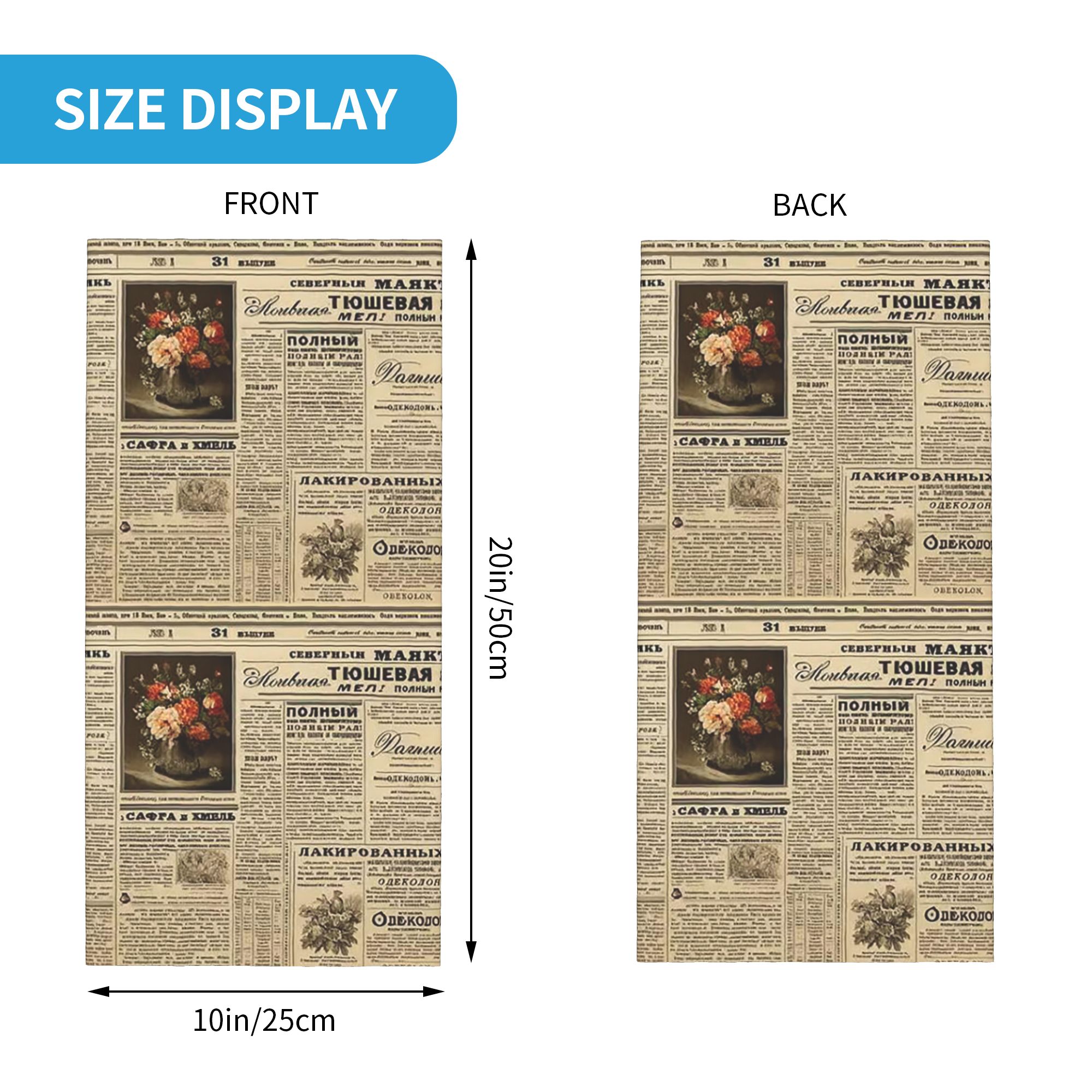 Vintage Newspaper Print Bandan - Vintage Fashion Newspaper review and price