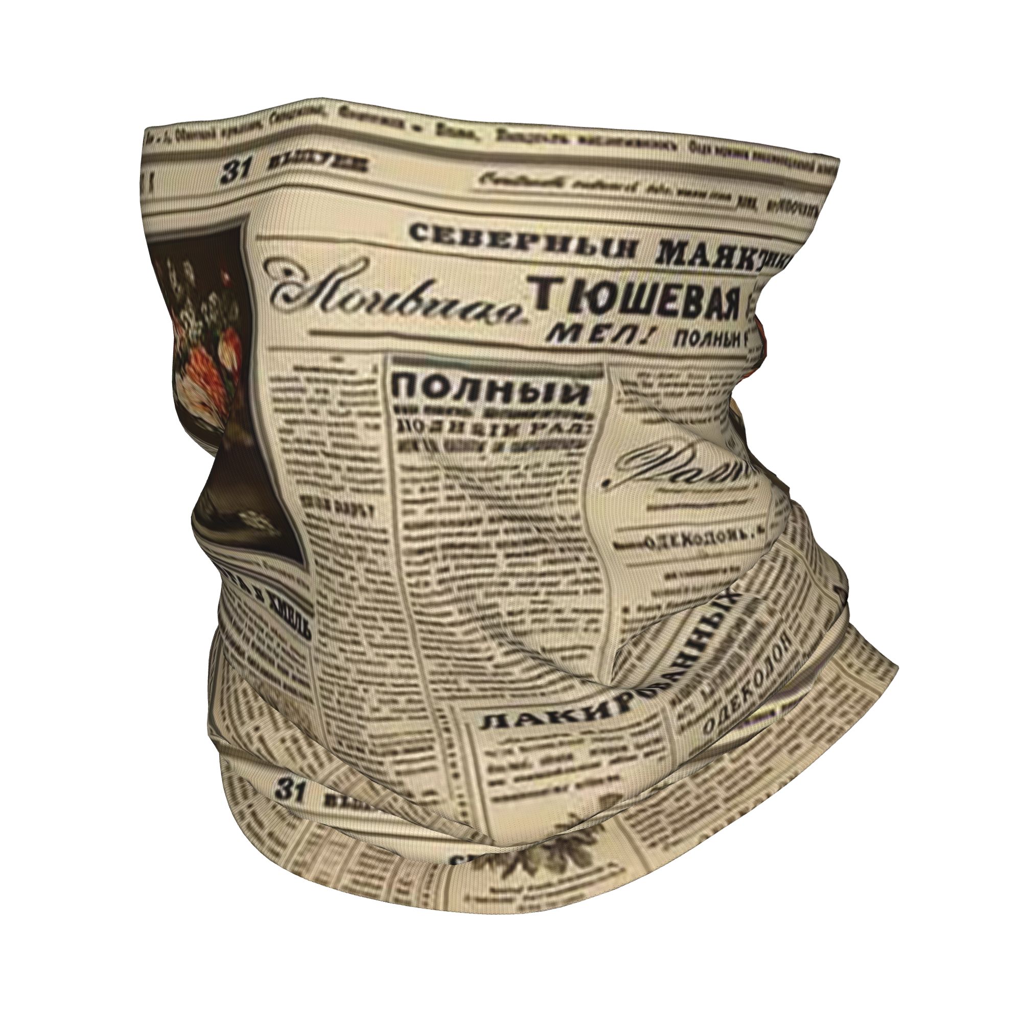 Vintage Newspaper Print Bandan - Vintage Fashion Newspaper review and price