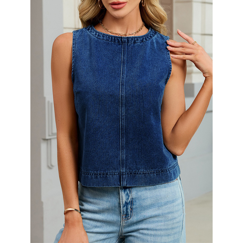 Benuynffy Casual Round Neck De - Vintage Fashion Jeans review and price