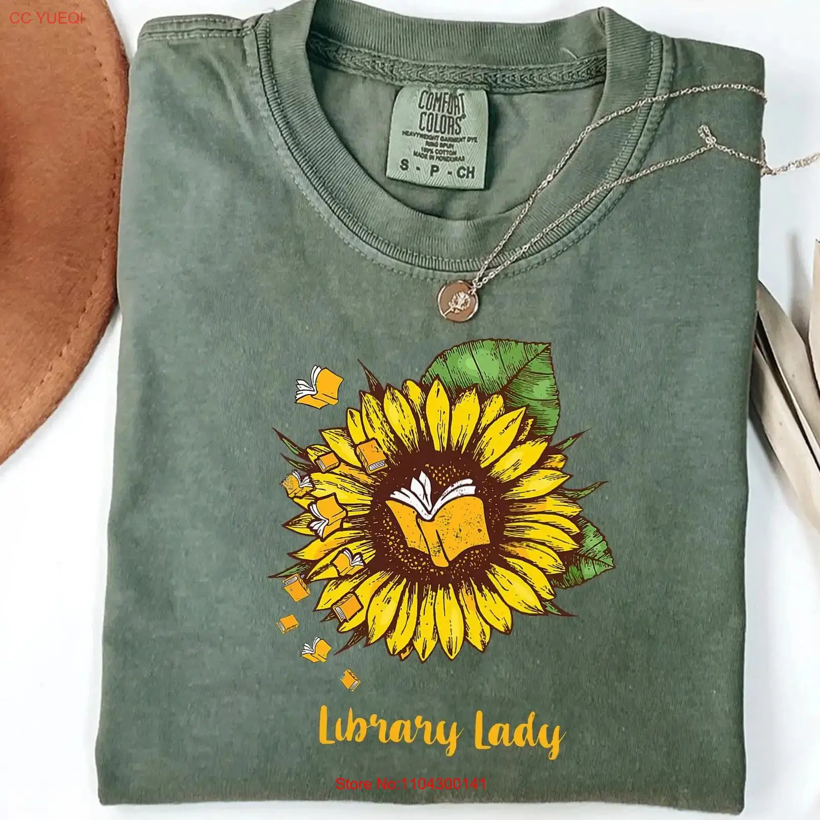 Library Lady T Shirt Sunflower - Vintage Fashion Library review and price