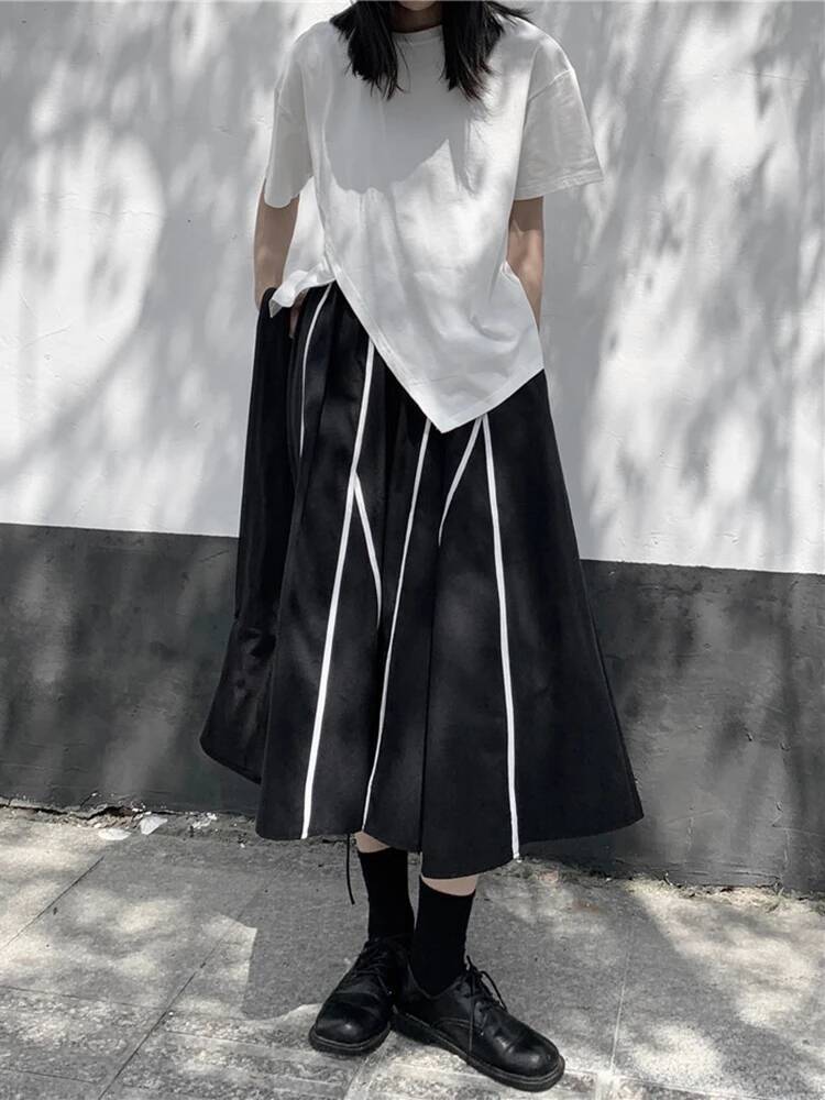 Irregular Women White Slit Hem - Vintage Fashion Build review and price