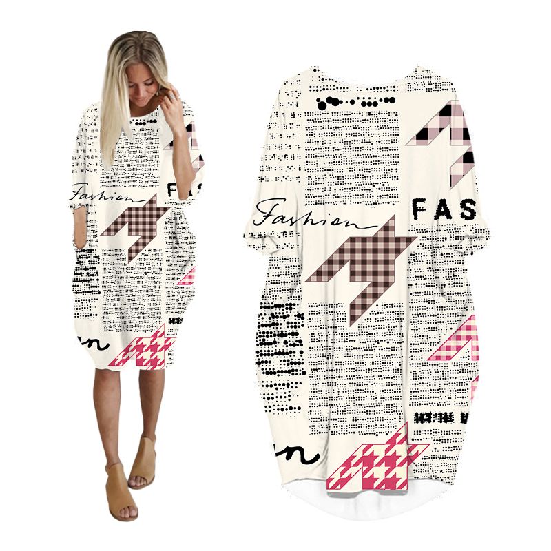 CLOOCL Newspaper Dress 3D Prin - Vintage Fashion Newspaper review and price