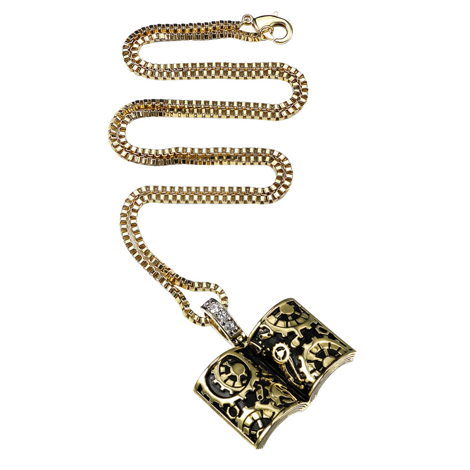 VANAXIN Punk Retro Book Pendan - Vintage Fashion Library review and price