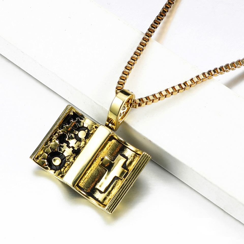 VANAXIN Punk Retro Book Pendan - Vintage Fashion Library review and price