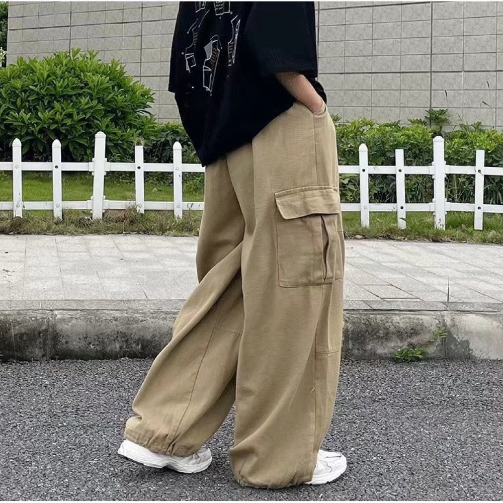 Japanese Streetwear Cargo Pant - Vintage Fashion Style Men review and price