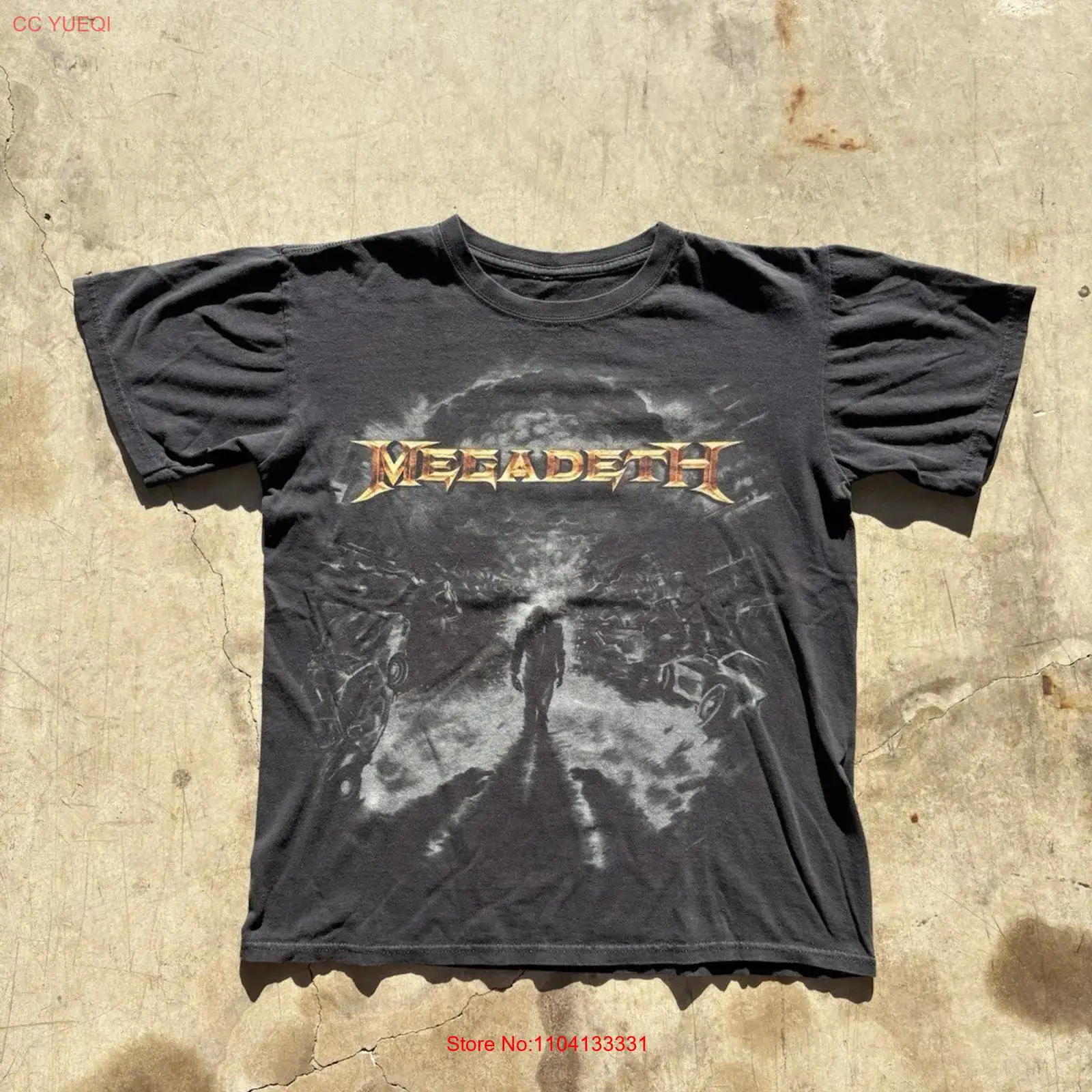 VTG 90s Y2K Anvil Megadeath Bl - Band Tee Faded 90S review and price
