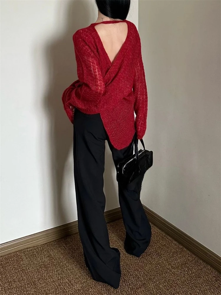 Y2K See-Through Knitted Women' - Vintage Fashion Y2K review and price