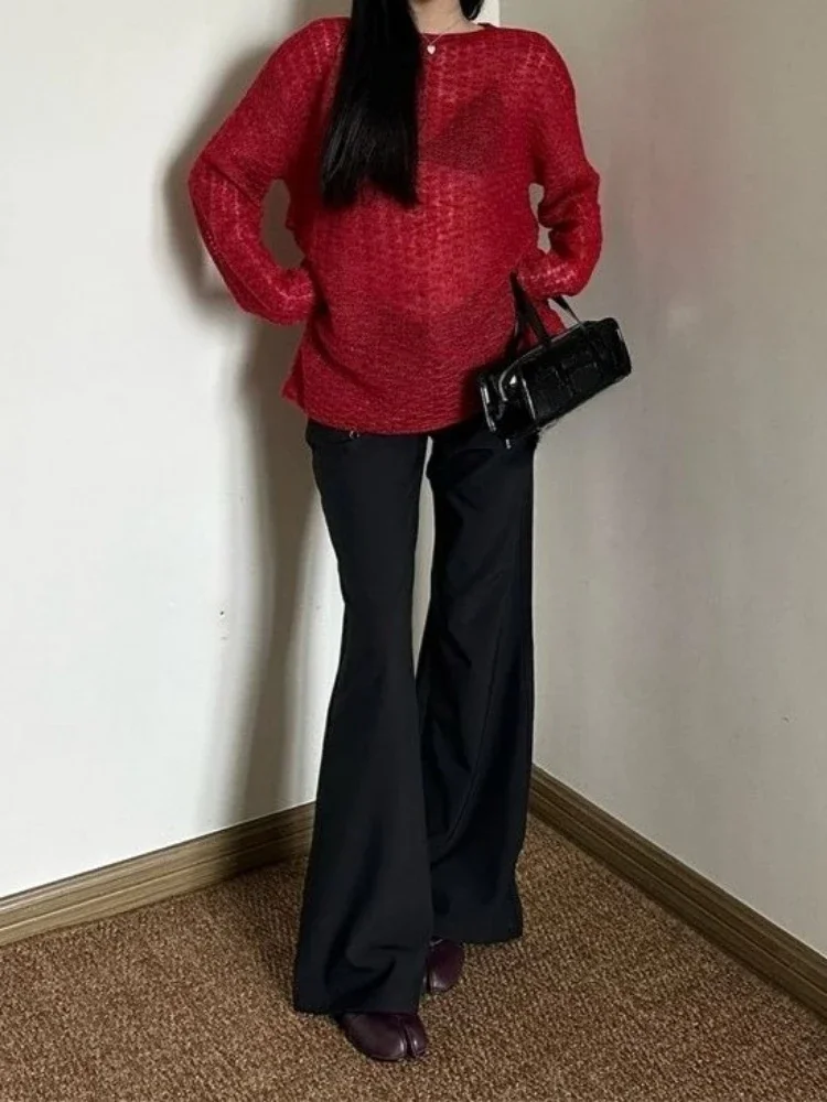 Y2K See-Through Knitted Women' - Vintage Fashion Y2K review and price