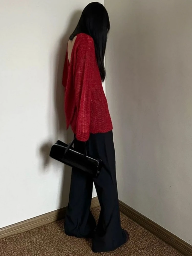 Y2K See-Through Knitted Women' - Vintage Fashion Y2K review and price